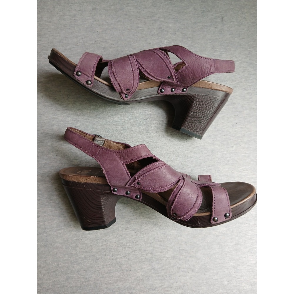 Dansko Sandals 41 / 10.5 Nina Leather Floral Comfort Boho Casual Block Heel - Picture 7 of 16